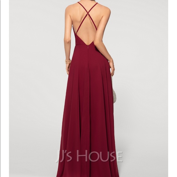 JJ’s House Floor-Length Chiffon Bridesmaid Dress - Picture 2 of 5